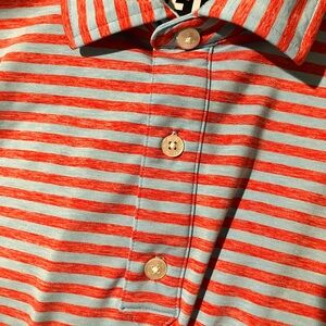 FootJoy Red and Blue Striped Polo
